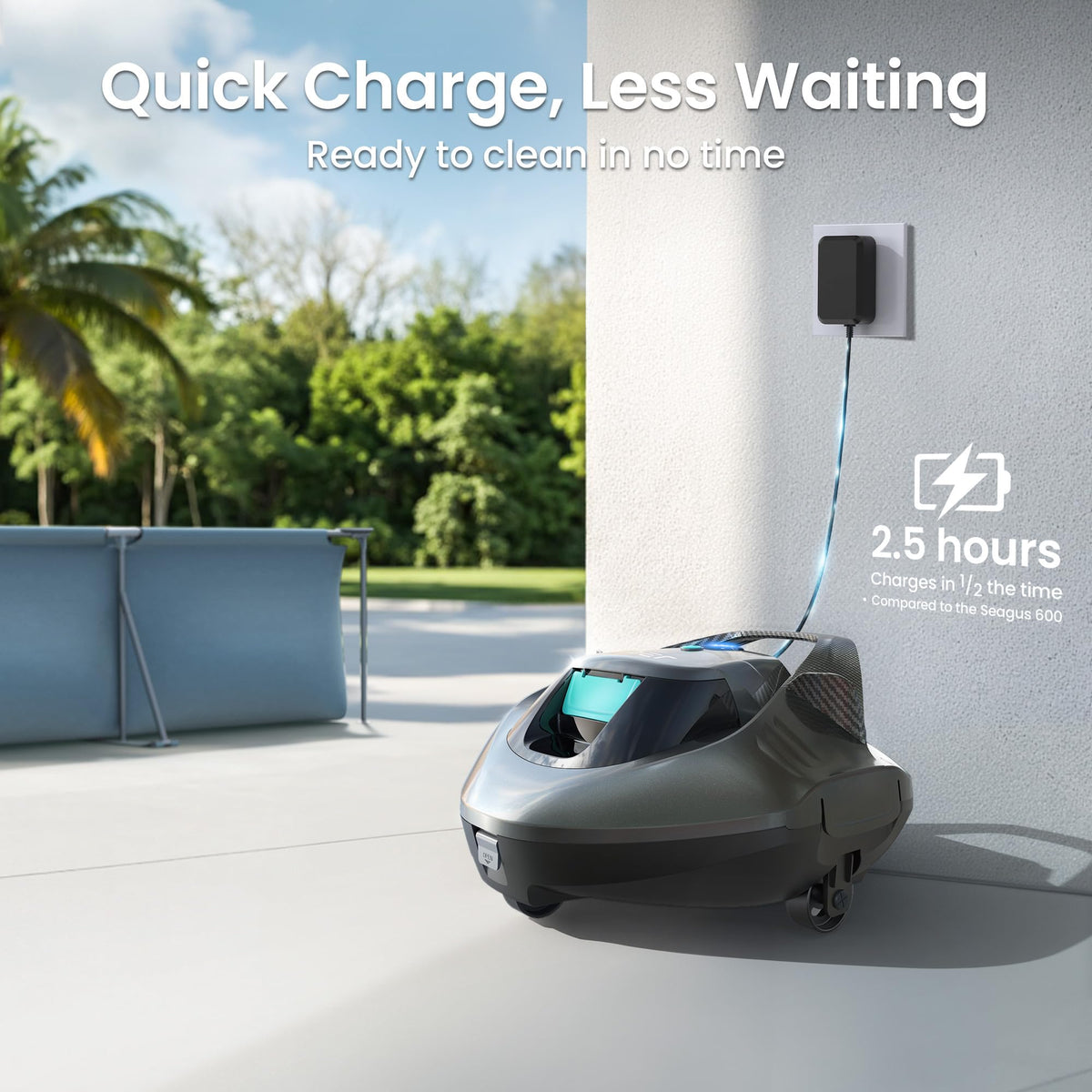 AIPER Seagull SE Cordless Robotic Pool Cleaner, Grey