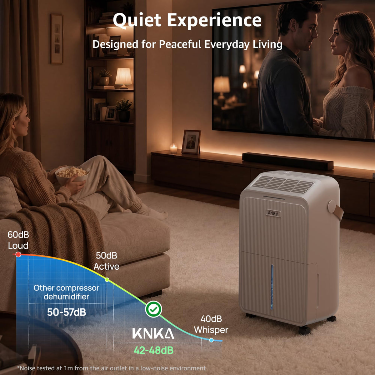 Dehumidifier for Basement with Drain Hose Max 34 Pints