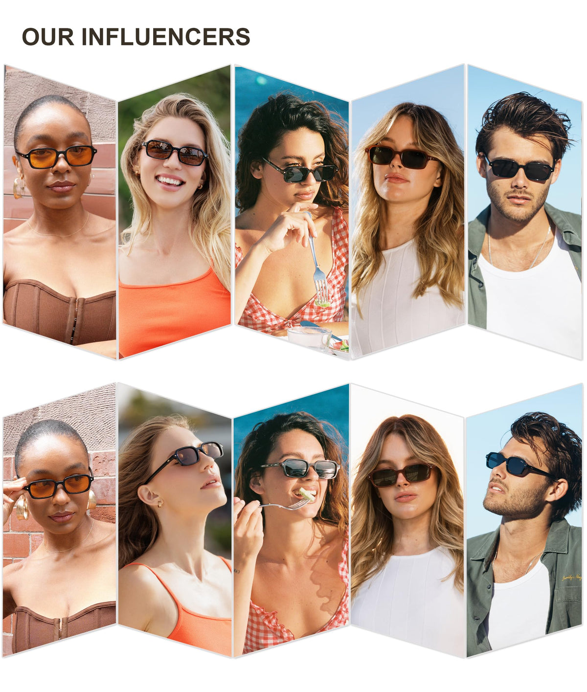SOJOS SJ2610 Rectangle Polarized Sunglasses, Black/Grey