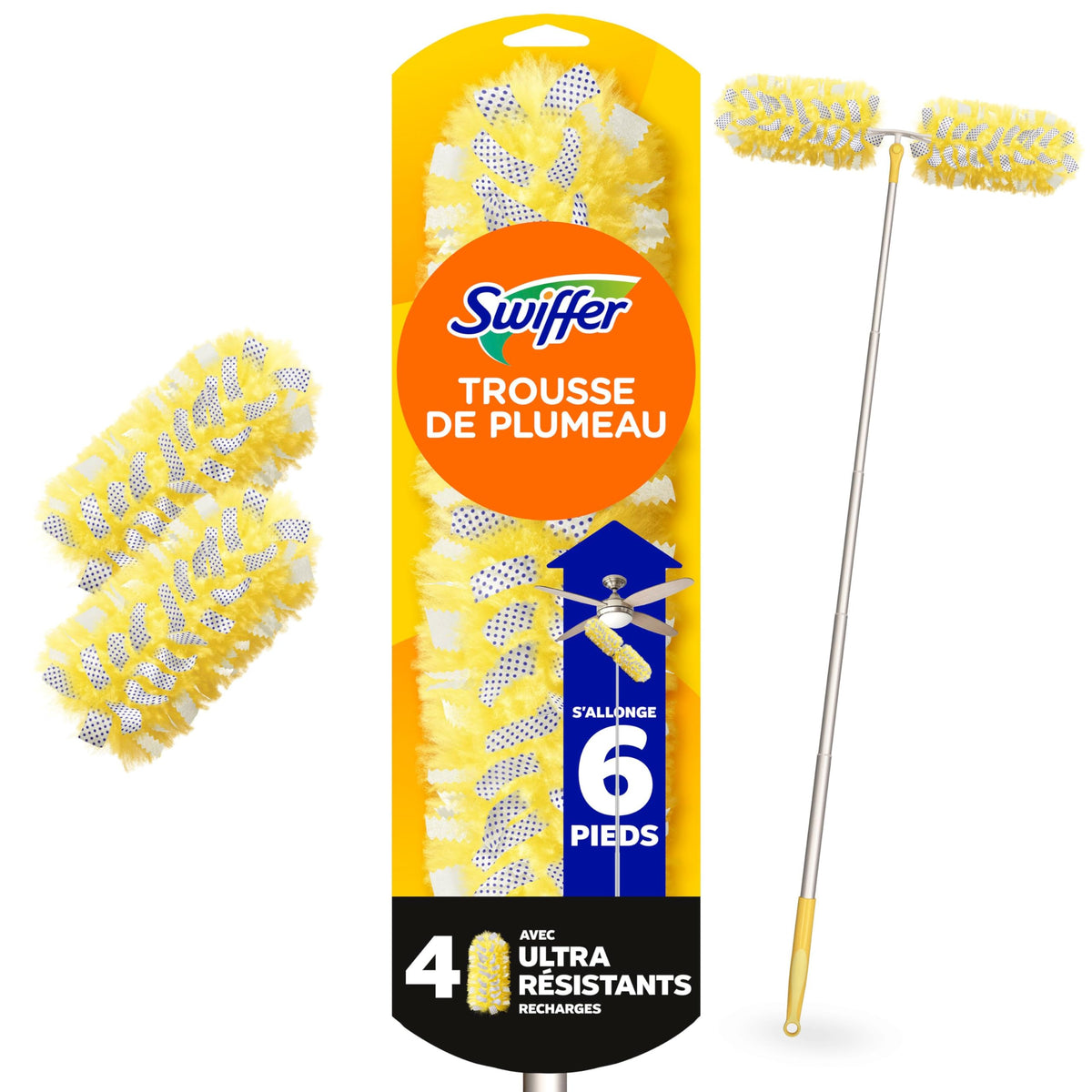 Swiffer Duster Kit with 1.8 m Extendable Handle, 4 Refills
