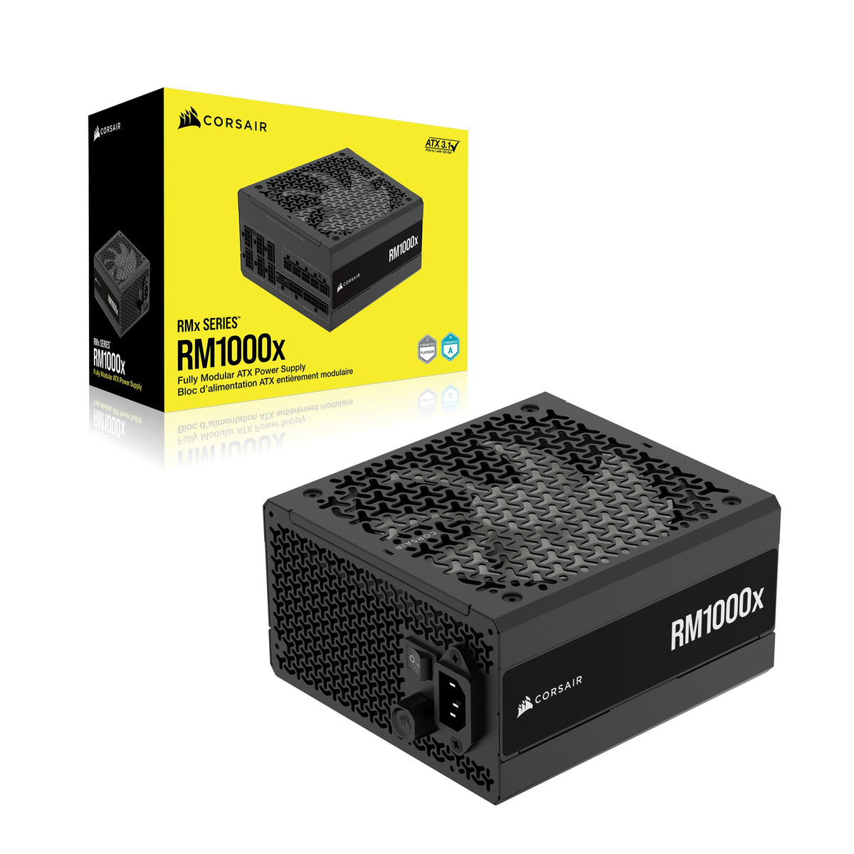 Corsair RM1000x Fully Modular ATX Power Supply, Black