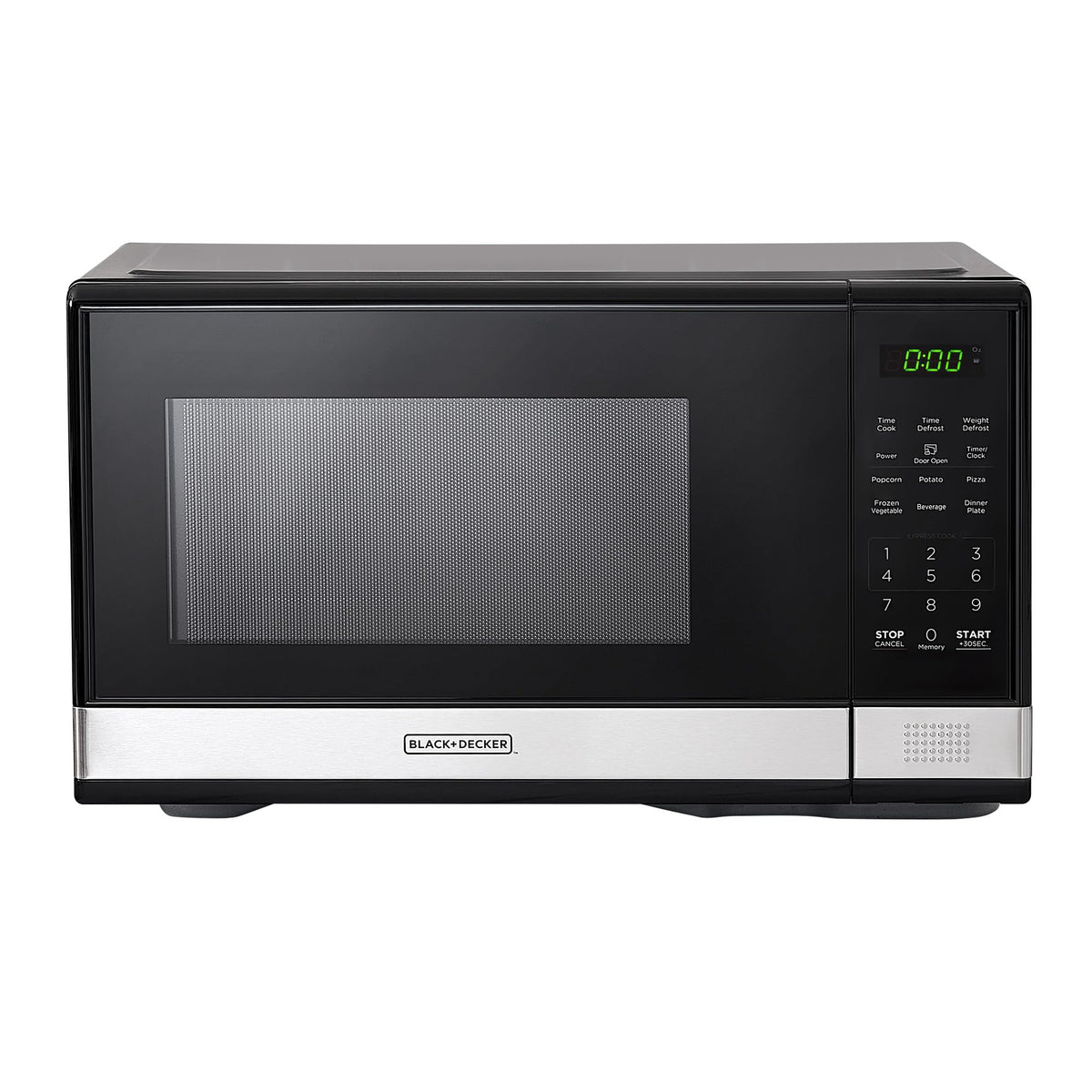 Black+Decker Digital Microwave Oven, Stainless Steel, 1.1 Cu Ft, 900W