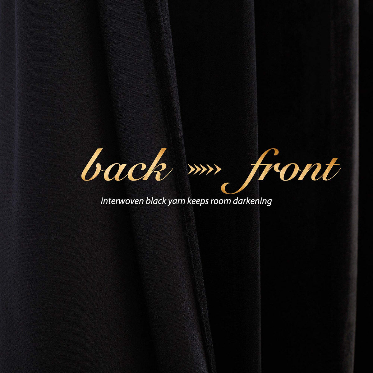 NICETOWN Black Velvet Curtains, 2 Panels, 52 x 84 Inch