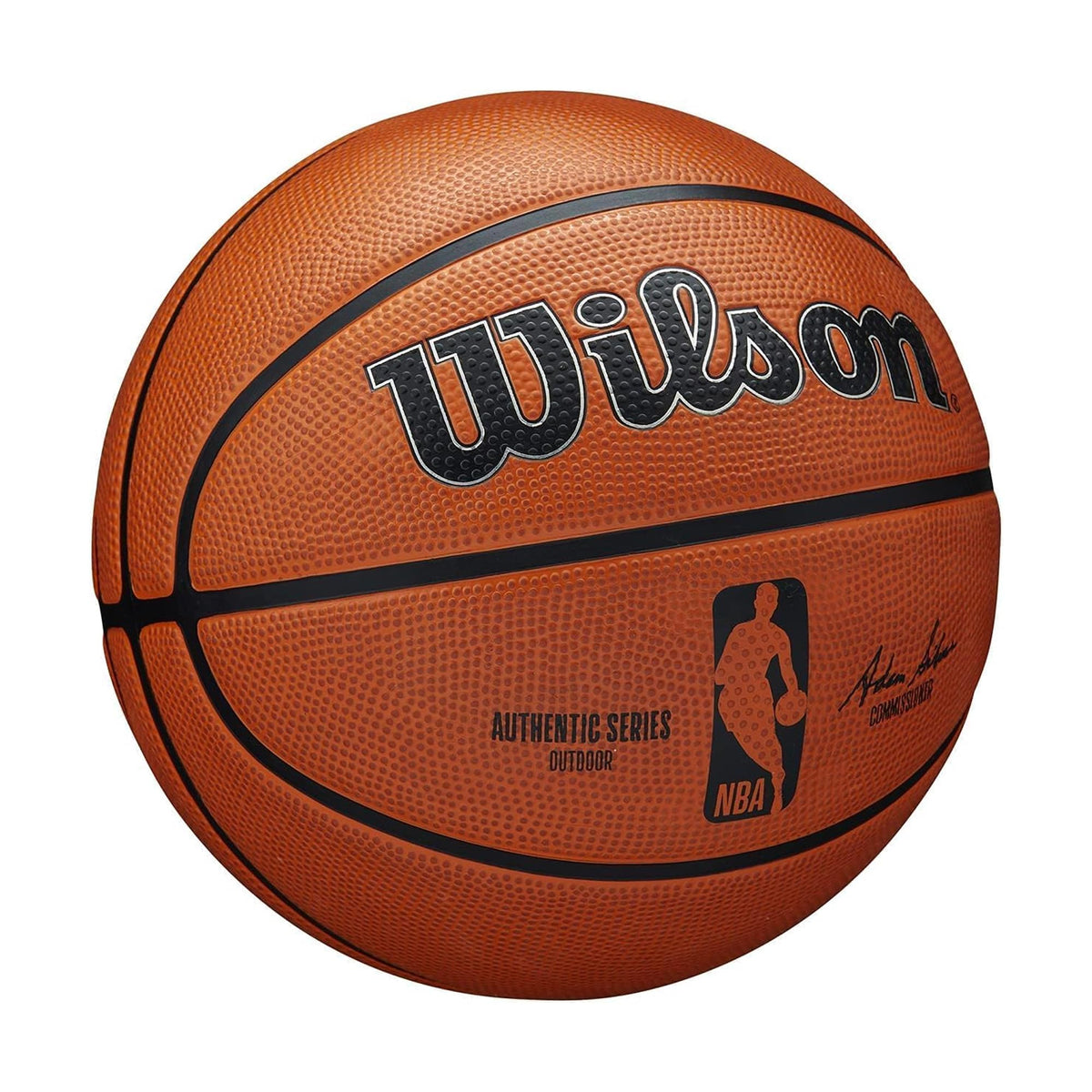 Wilson NBA Authentic Outdoor Basketball, Size 7, 29.5 in, Brown