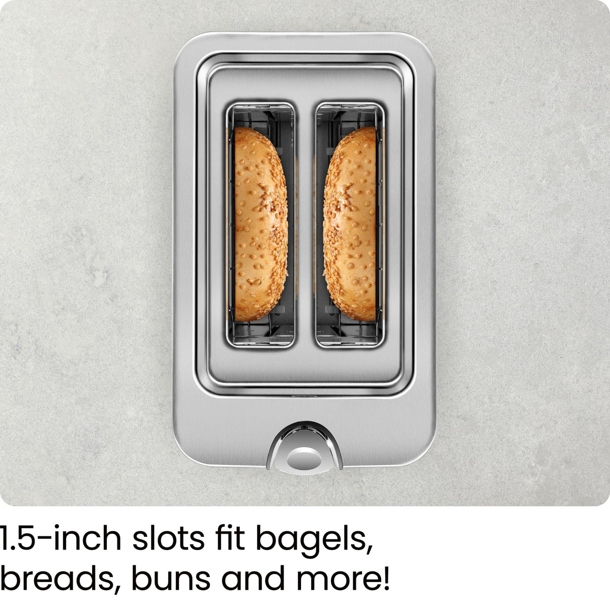 Chefman 2-Slice Pop-Up Stainless Steel Toaster, 850W, Silver