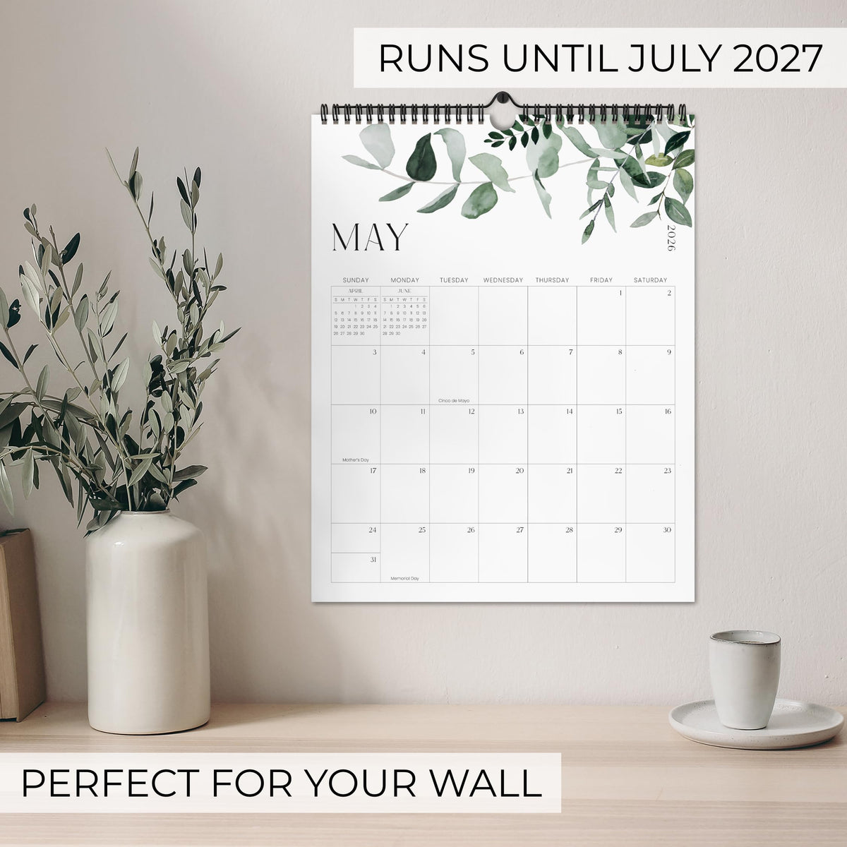 2026-2027 Greenery Wall Calendar