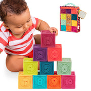 B. toys One Two Squeeze, 10 Soft Stacking Blocks