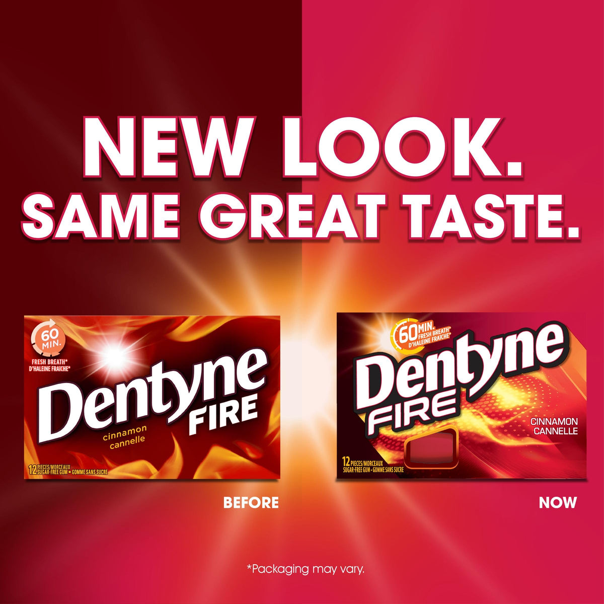 Dentyne Fire Sugar-Free Gum, Cinnamon, 12 Pack (12 Pieces Each)
