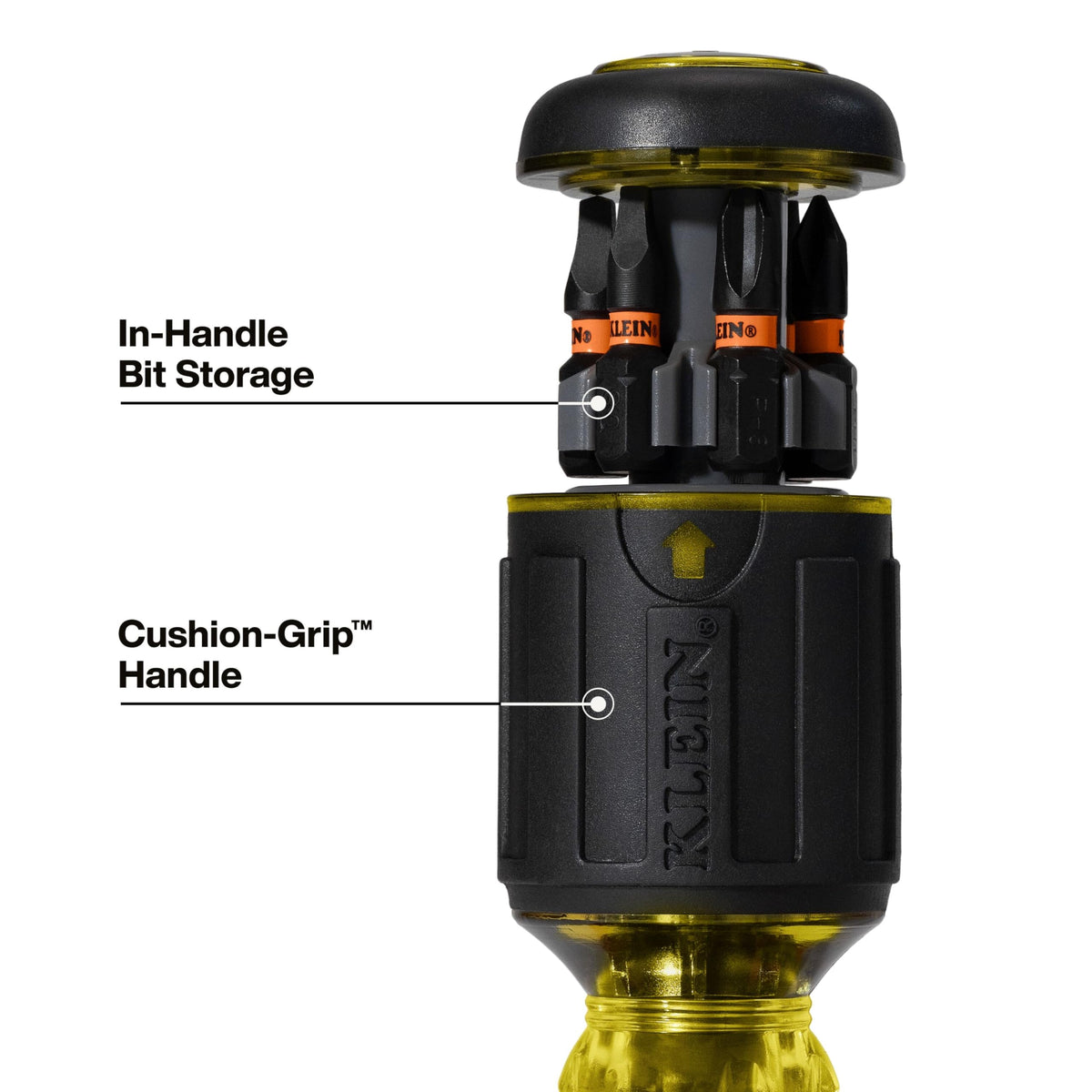 Klein Tools 32308 8-in-1 Impact Rated Stubby Multi-Bit Screwdriver