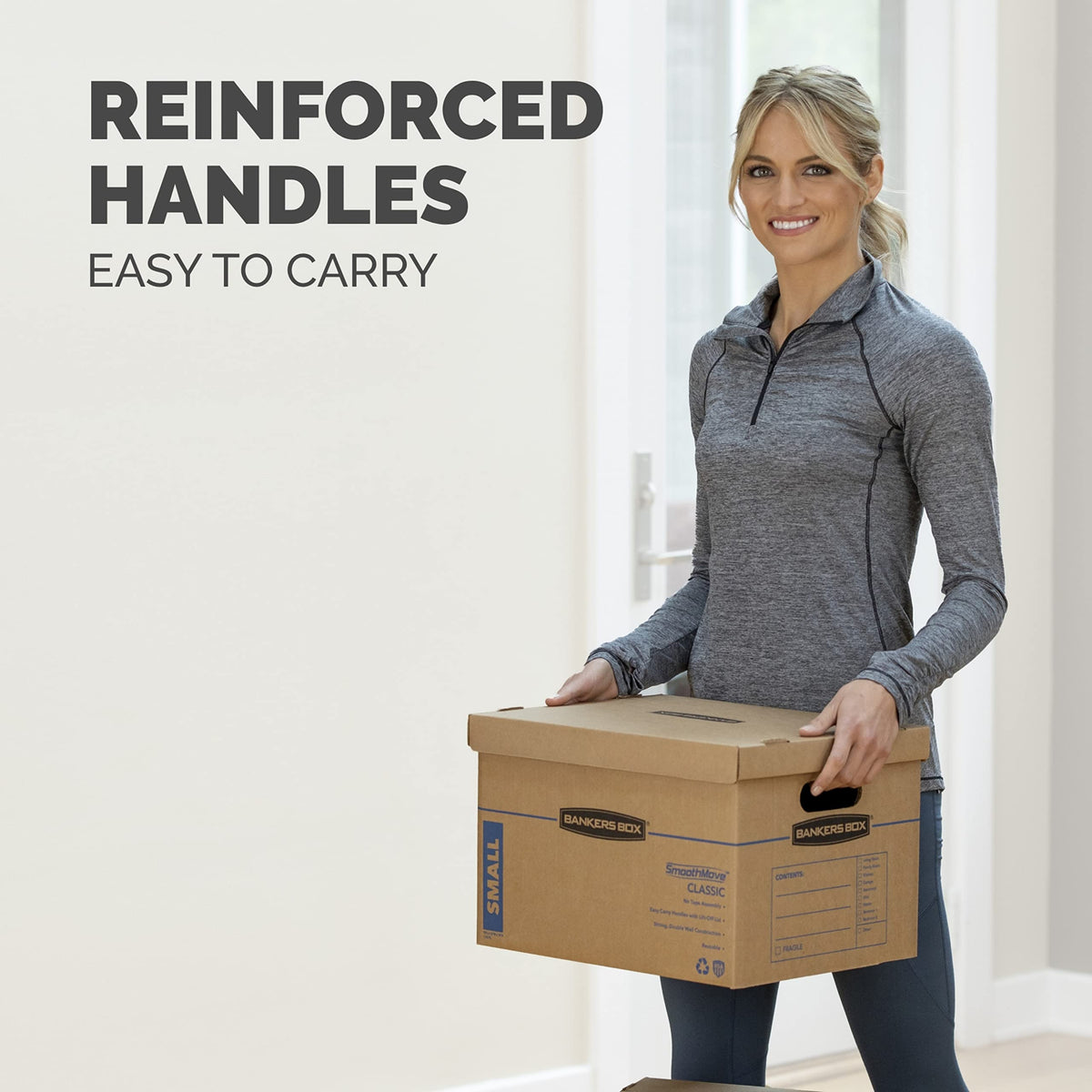 Bankers Box SmoothMove Moving Boxes, 10" x 12" x 15" (10 Pack)