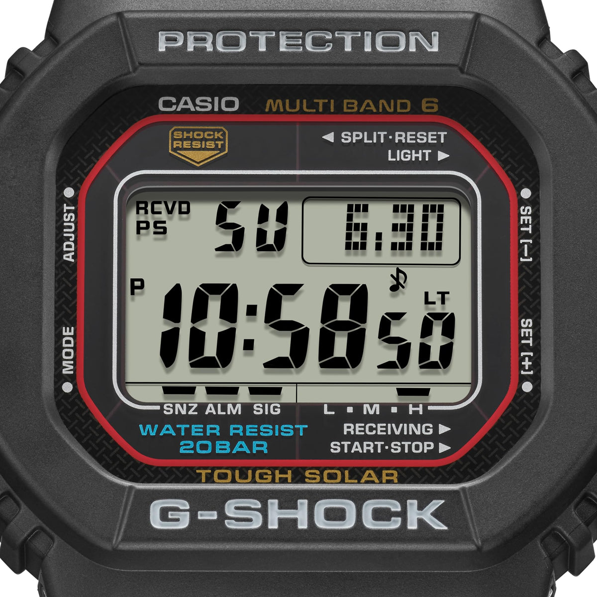 Casio G-Shock GWM5610-1 Men's Solar Digital Sport Watch, Black