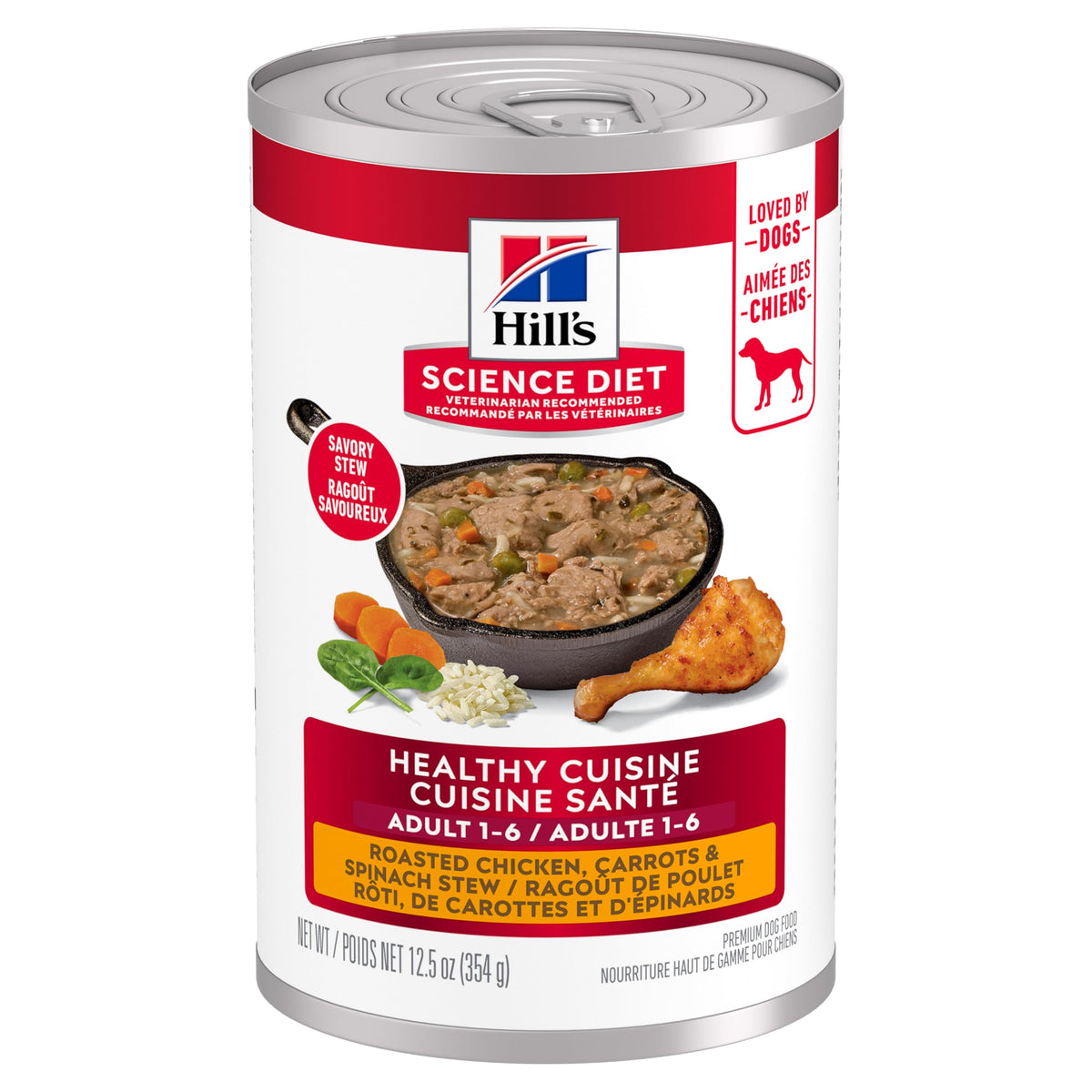 Hill's Science Diet Healthy Cuisine Dog Food, Chicken, 12 x 354 g
