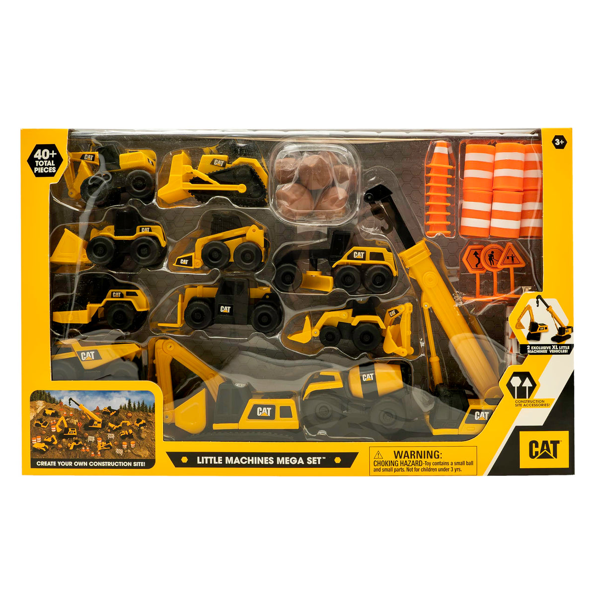 CAT Little Machines Mega Set, 40+ Pieces, Ages 3+