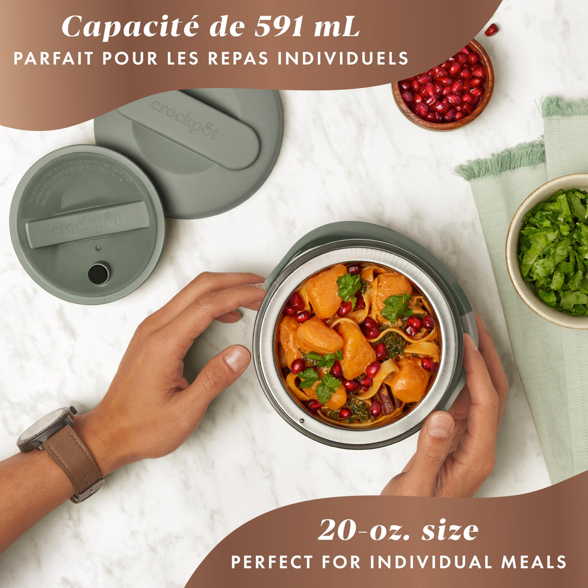 Crock-Pot Electric Lunch Box Food Warmer, 591 mL, Green