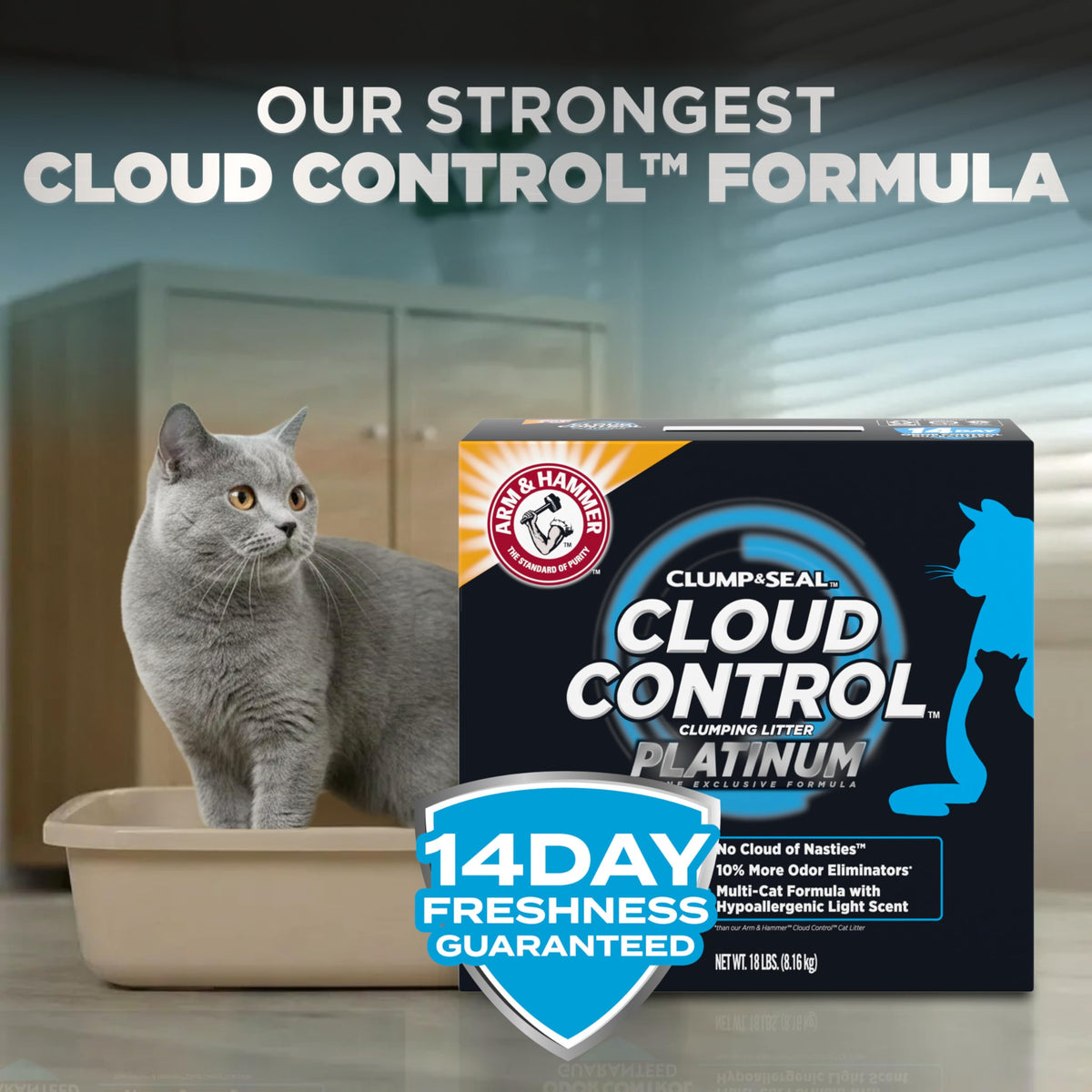 Arm & Hammer Platinum Cloud Control Multi-Cat Litter, 8.16 kg
