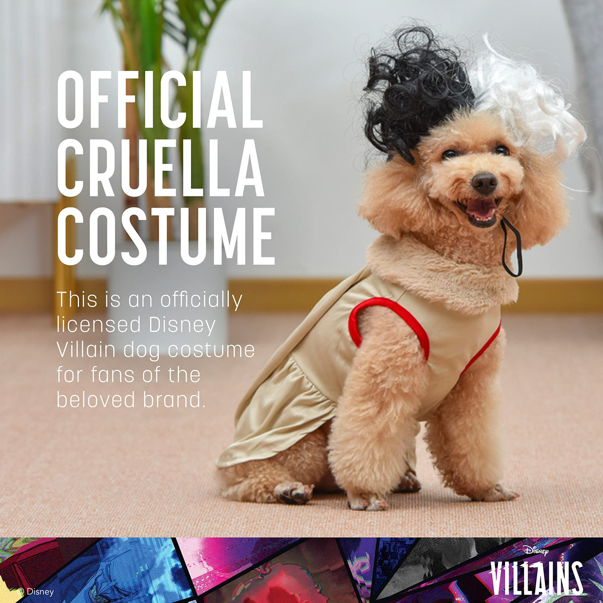 Disney for Pets Halloween Disney Villains Cruella Costume