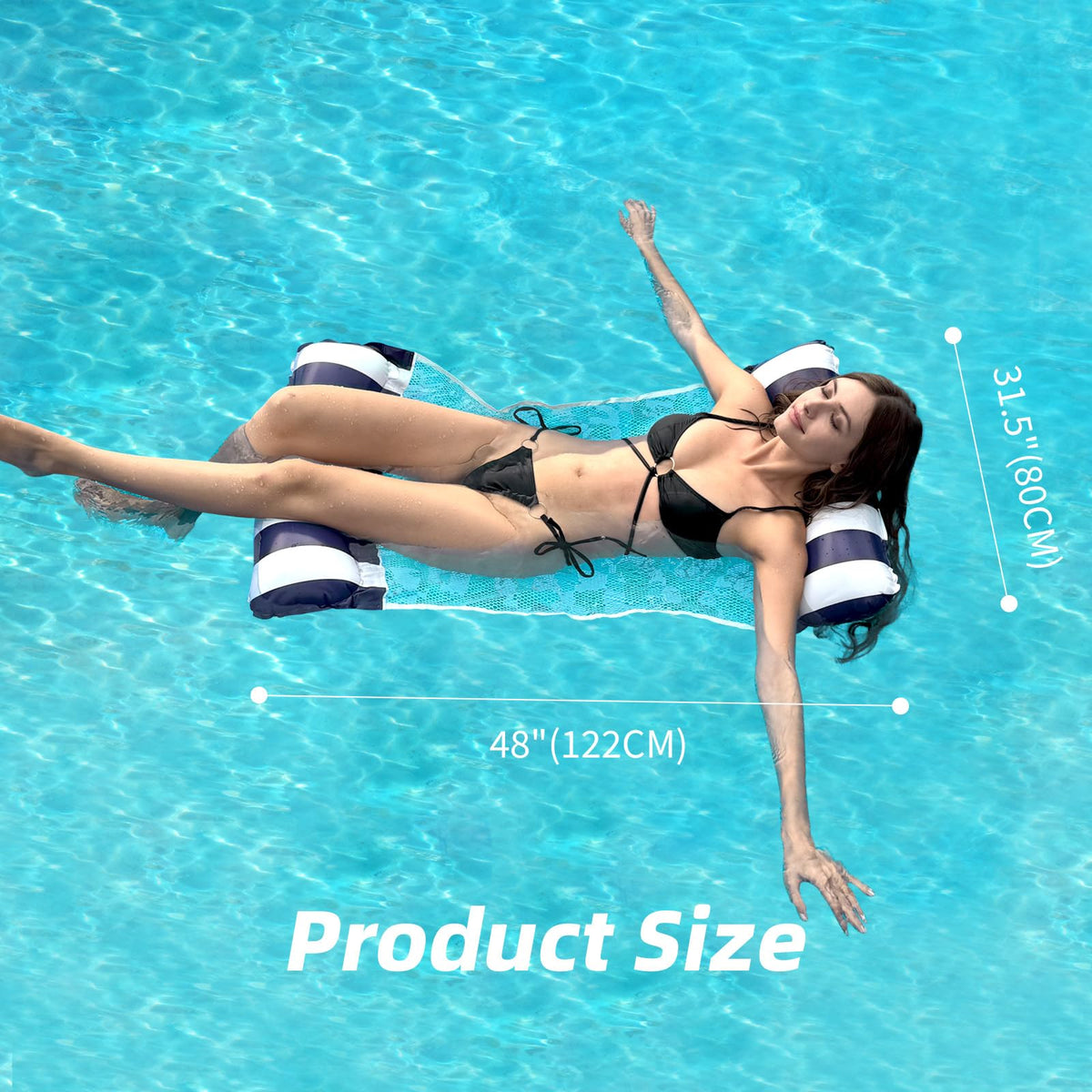 HeyStookie 4-in-1 Water Hammock Pool Floats, 51" x 27" (4 Pack)
