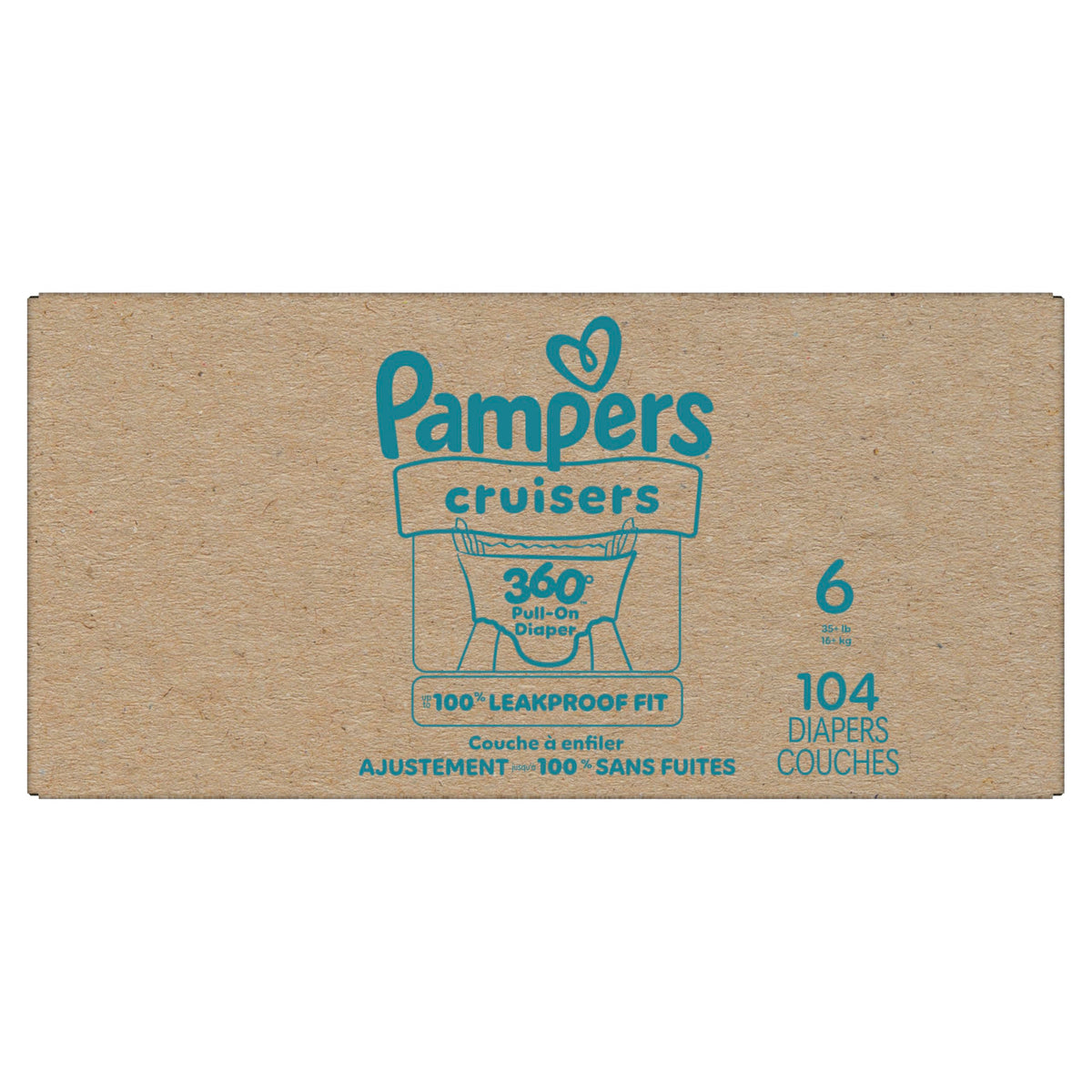 Pampers Cruisers 360 Pull-On Diapers, Size 6, 104 Count