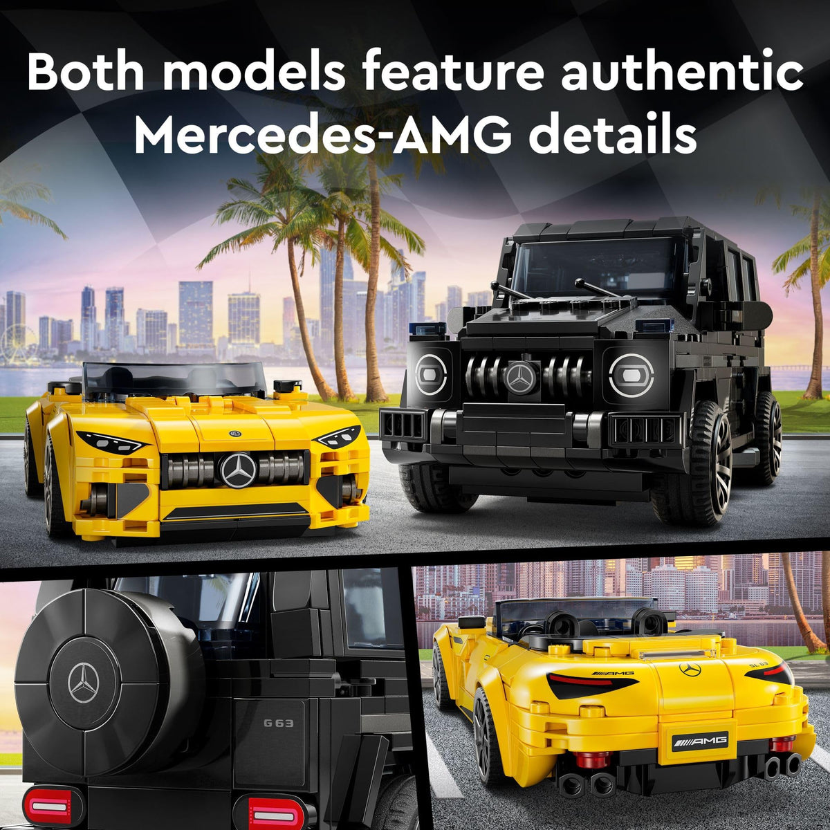 LEGO Speed Champions Mercedes-AMG G 63 & SL 63 Building Set, 76924