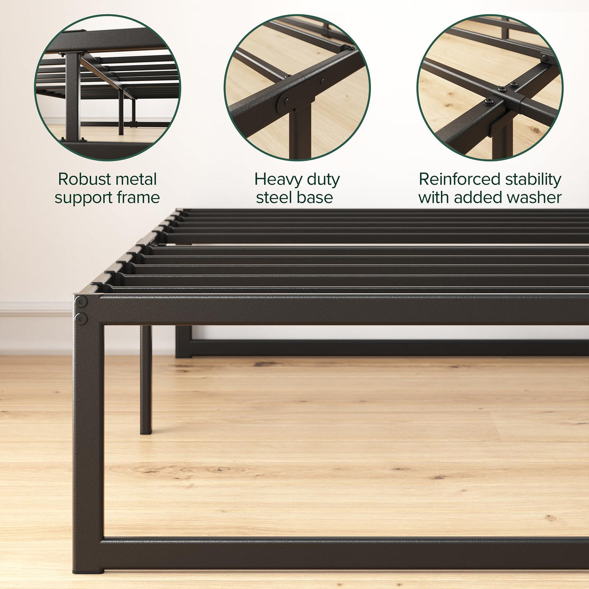 Zinus Abel Metal Platform Bed Frame, Full, 14 Inch