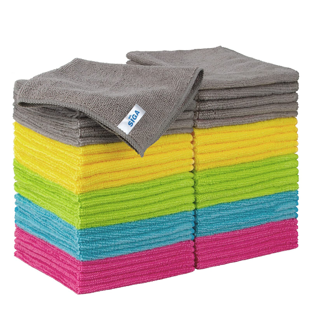 MR.SIGA Microfibre Cleaning Cloths, 11.8" x 11.8" (50 Pack)