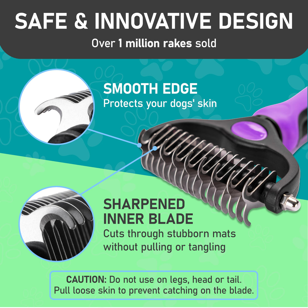 Maxpower Planet Double-Sided Pet Grooming Brush, Purple