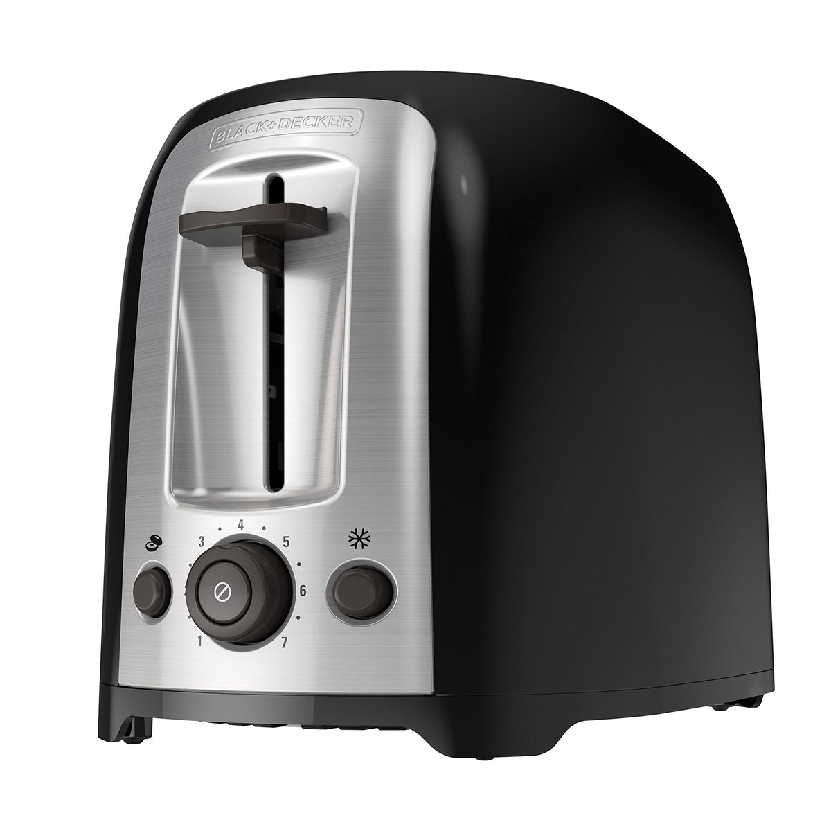 BLACK+DECKER 2-Slice Extra Wide Slot Toaster, TR1278B, Black