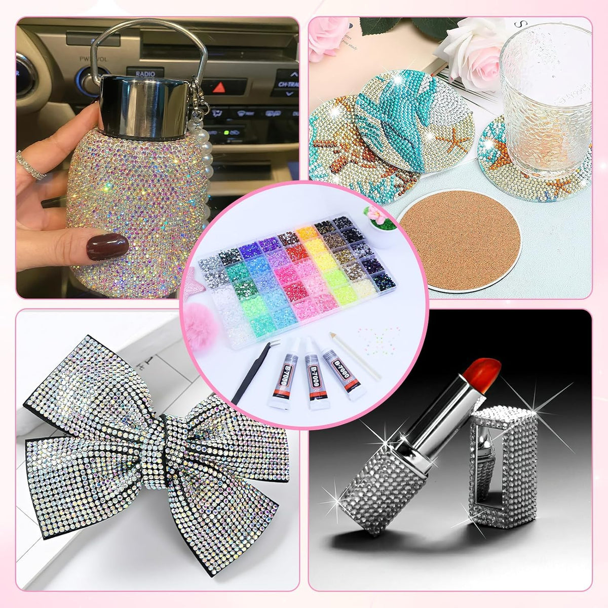 Jelly Rhinestones Bedazzling Kit, 42 Colors, 32000 Pieces, 3 mm