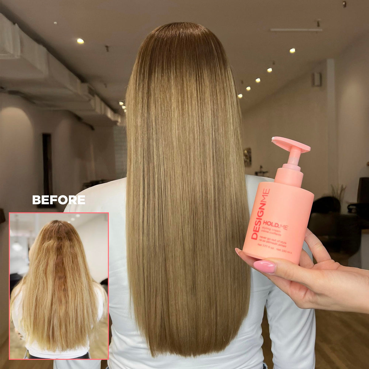 Design.Me HOLD.ME Styling Cream, Soft Hold Blow Dry Cream