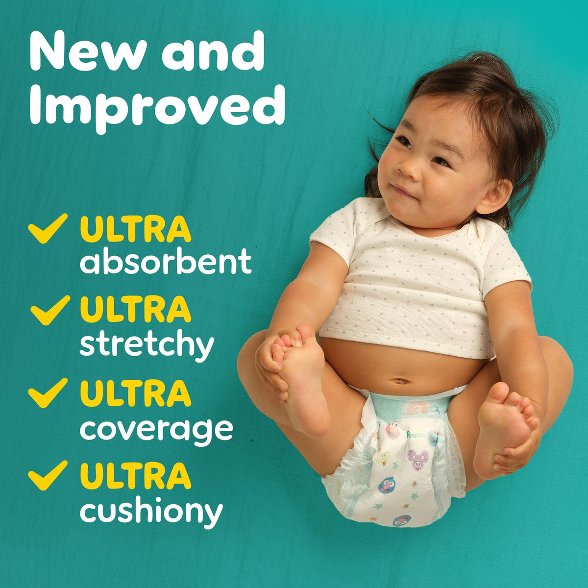 Pampers Baby Dry Ultra Diapers, Size 1, 200 Count