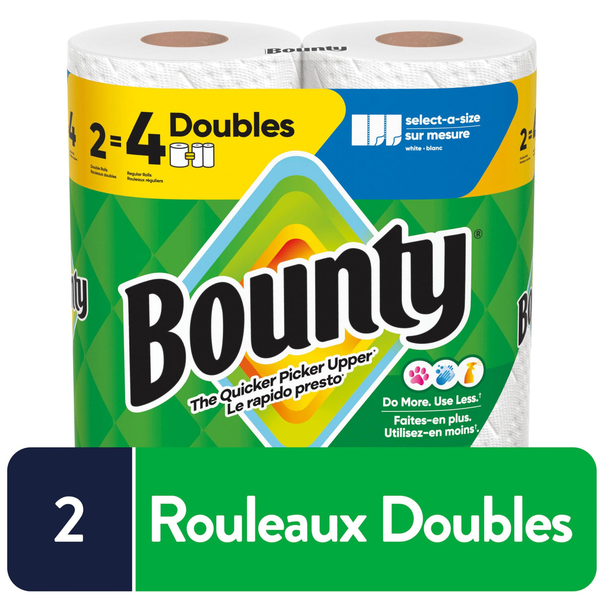 Bounty Select-A-Size Paper Towels, White, 12 Double Rolls