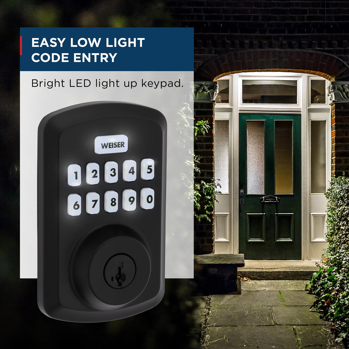Weiser Powerbolt 3 Keyless Entry Keypad Deadbolt, Matte Black