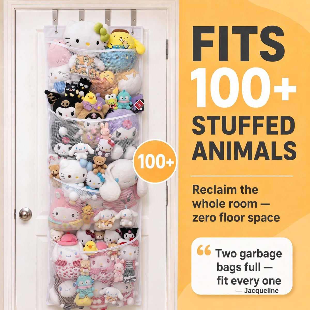 The Original Stuffed Animal Storage Over Door Organizer