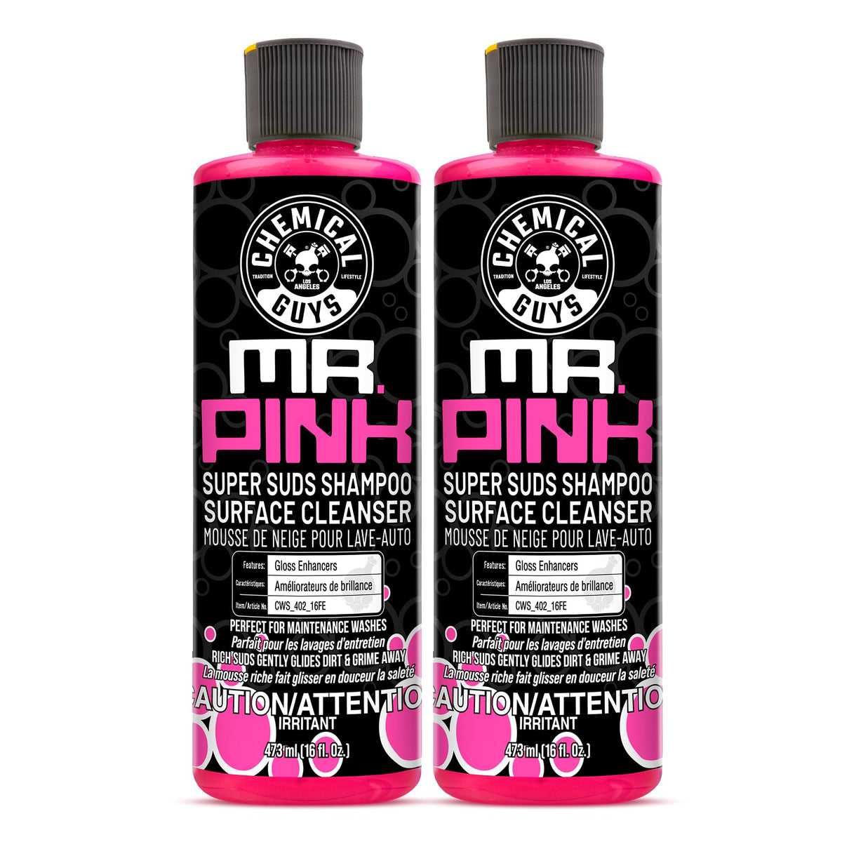 Chemical Guys Mr. Pink Foaming Car Wash Soap, Candy, 473 ml, 2 Pack