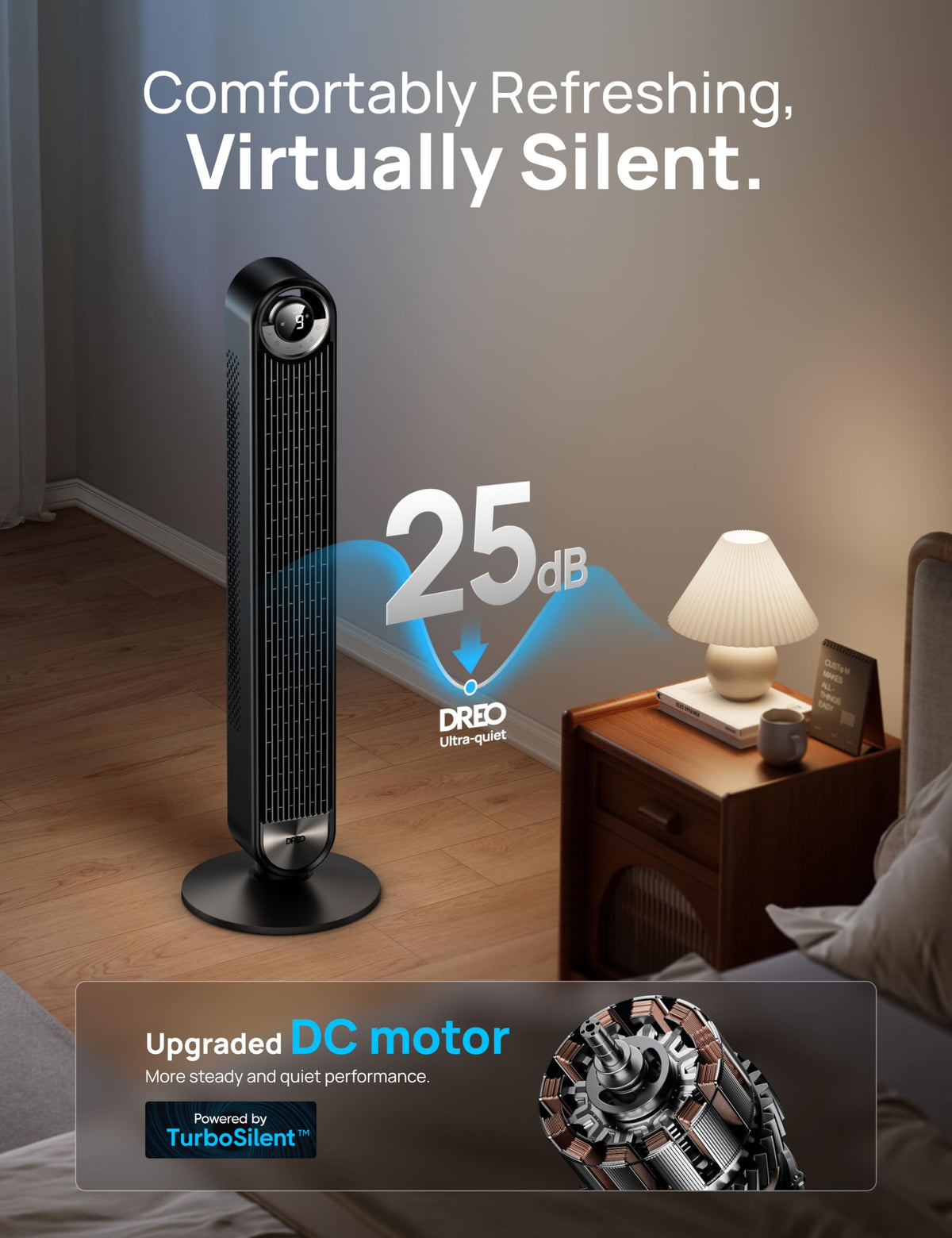 DREO Smart Tower Fan for Bedroom