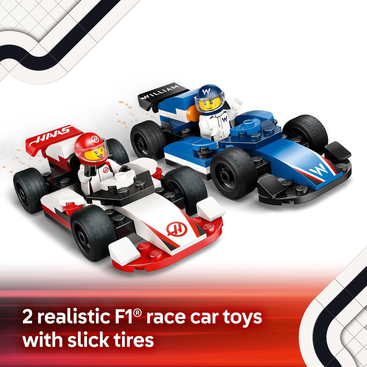 LEGO City F1 Williams Racing & Haas F1 Race Cars, 60464