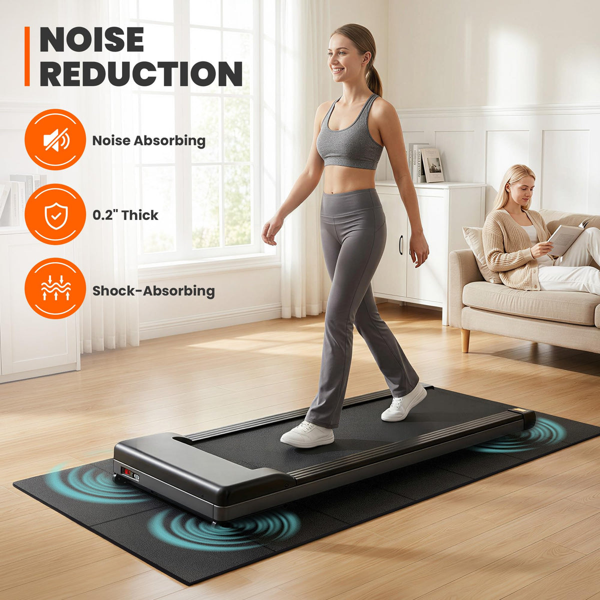 Stepwaver High Density Treadmill Mat, 1/4"