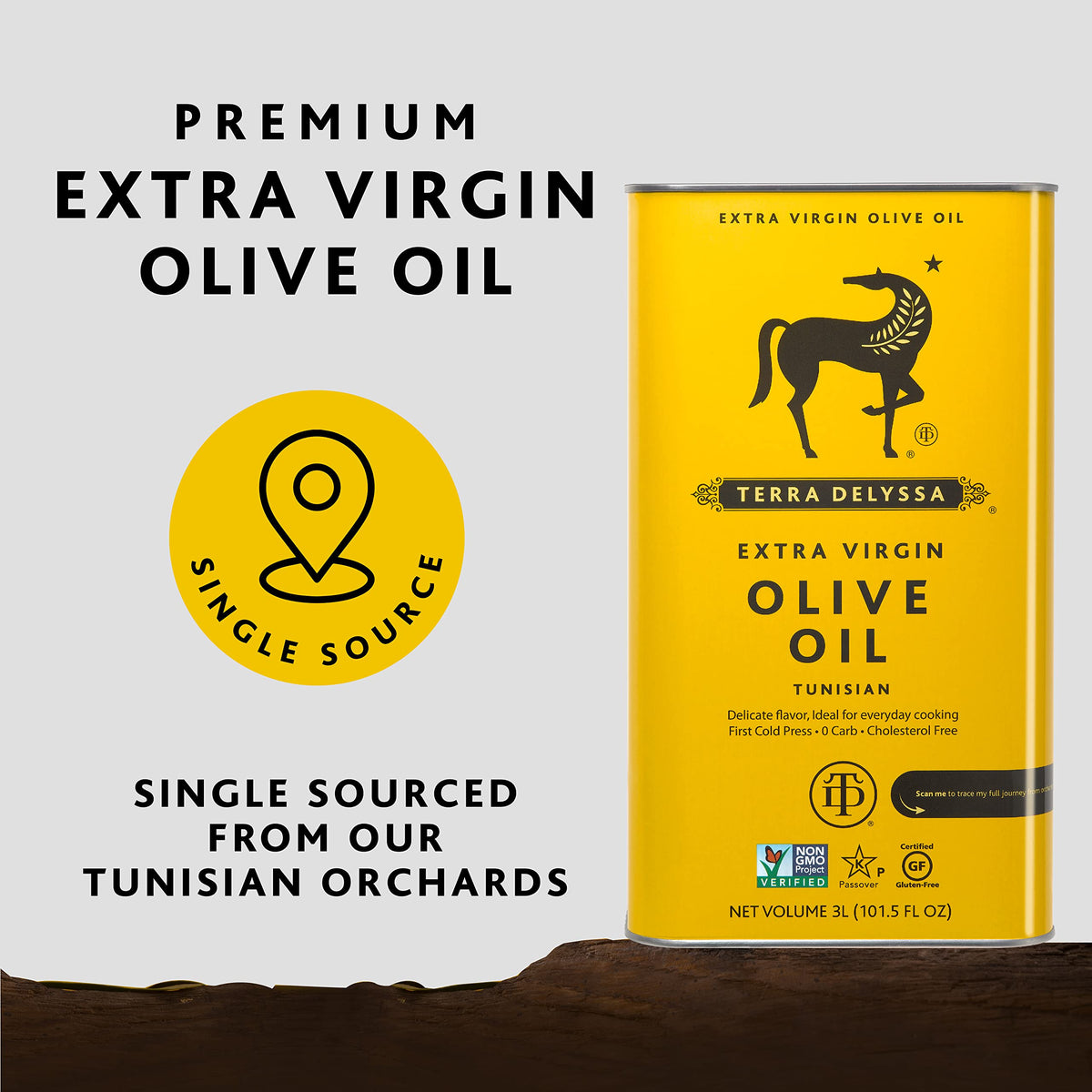 Terra Delyssa Cold Pressed Extra Virgin Olive Oil, 3L