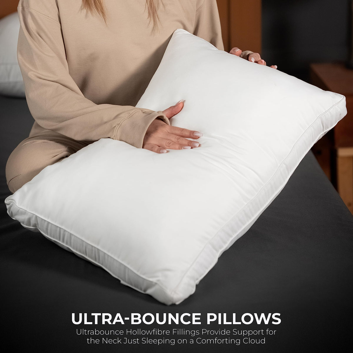 Utopia Bedding Gusseted Bed Pillows, King, Set of 2
