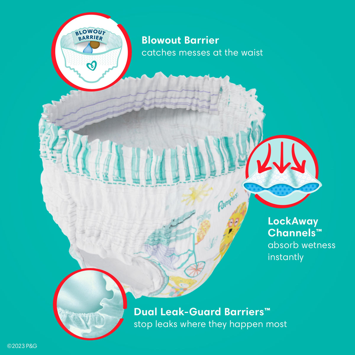 Pampers Cruisers 360 Pull-On Diapers, Size 6, 76 Count