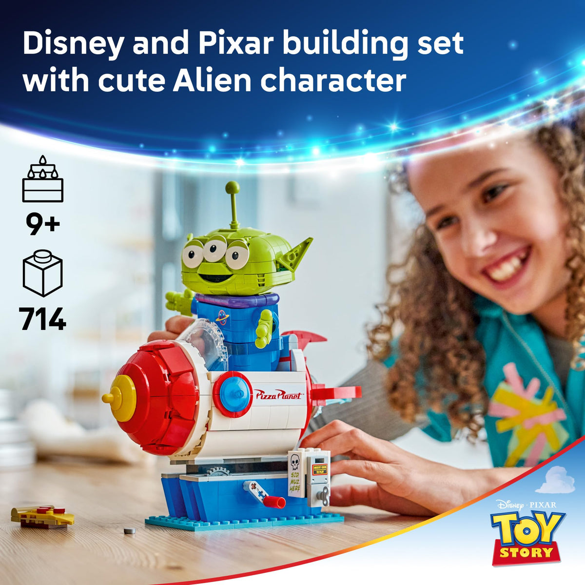 LEGO Disney Pixar Toy Story Alien with Pizza Planet Rocket, 43307