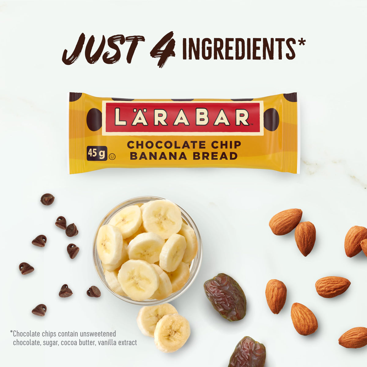 Larabar Chocolate Chip Banana Bread Bars, 16 x 45 g