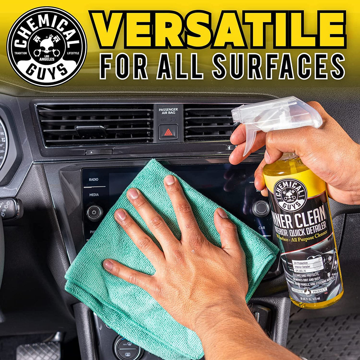 Chemical Guys InnerClean Interior Quick Detailer, 473ml, 2 Pack