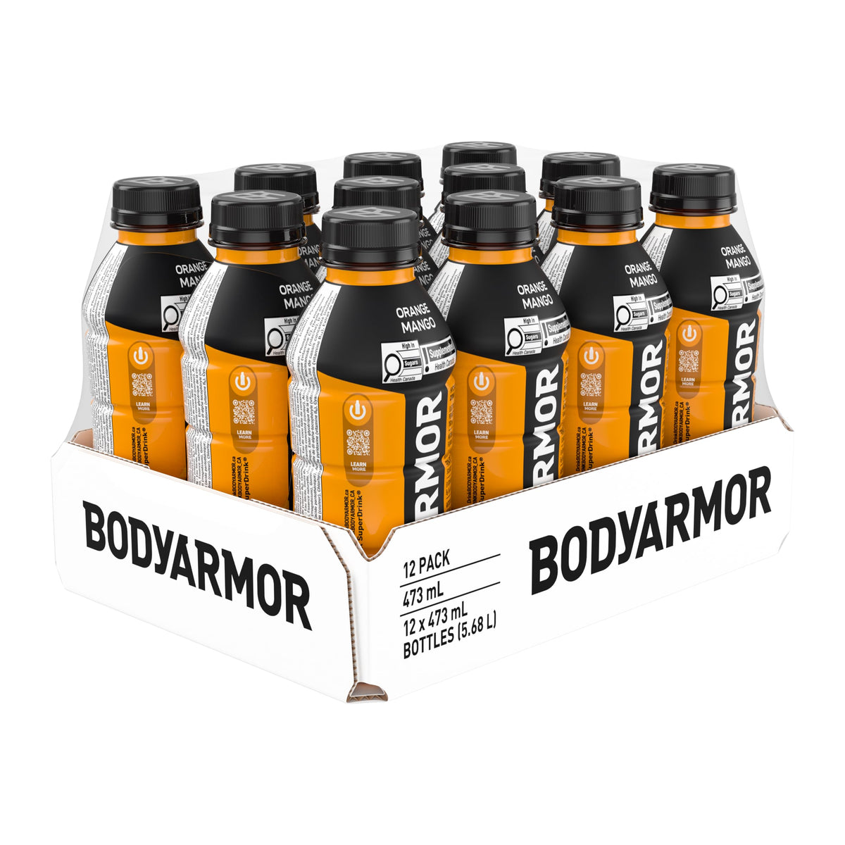 BODYARMOR SuperDrink, Orange Mango, 12 x 473 ml