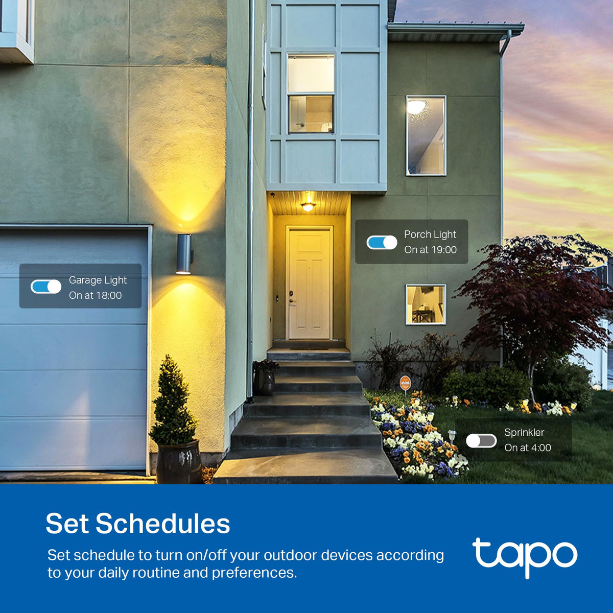 TP-Link Tapo P400M Matter Outdoor Smart Plug, 2 Outlets