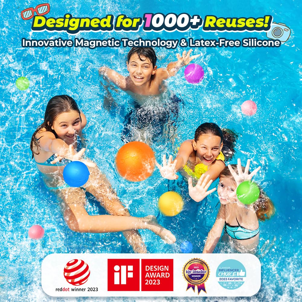 Reusable Magnetic Water Balloons (12 Pack)