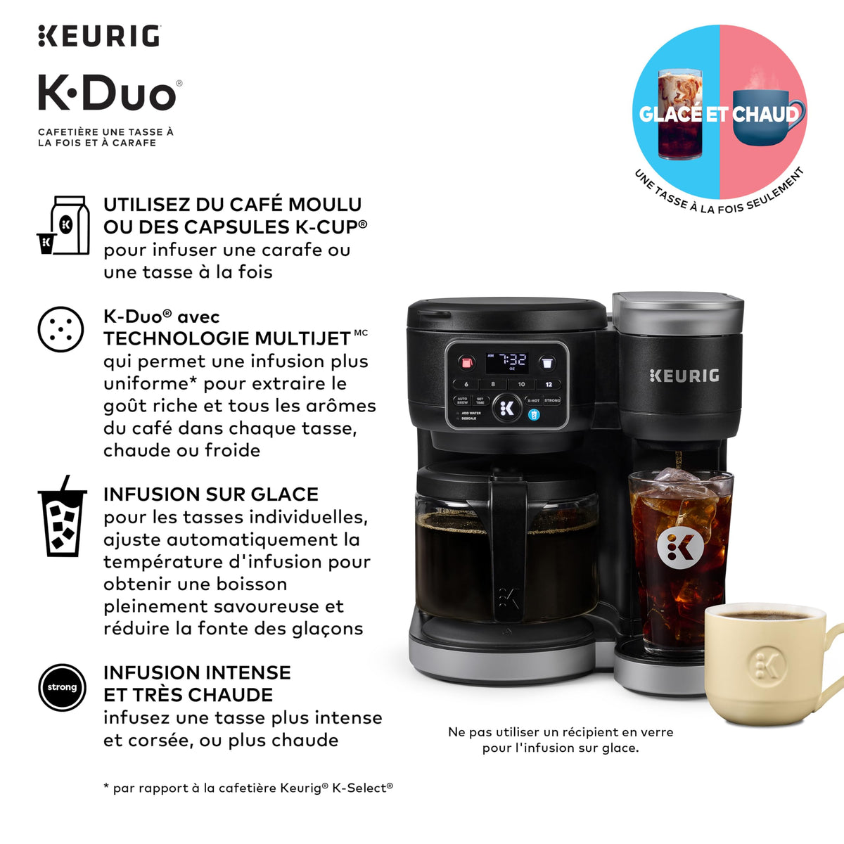 Keurig K-Duo Single Serve K-Cup Pod and Carafe Coffee Maker, Black