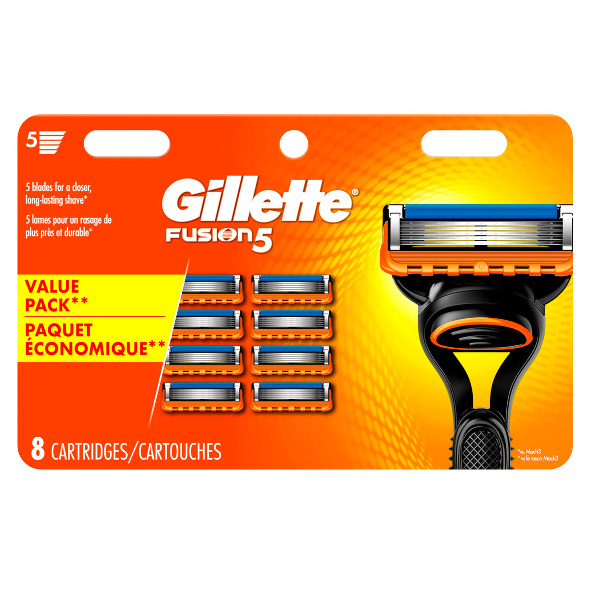 Gillette Fusion5 Men's Razor Blade Refills, 8 Count