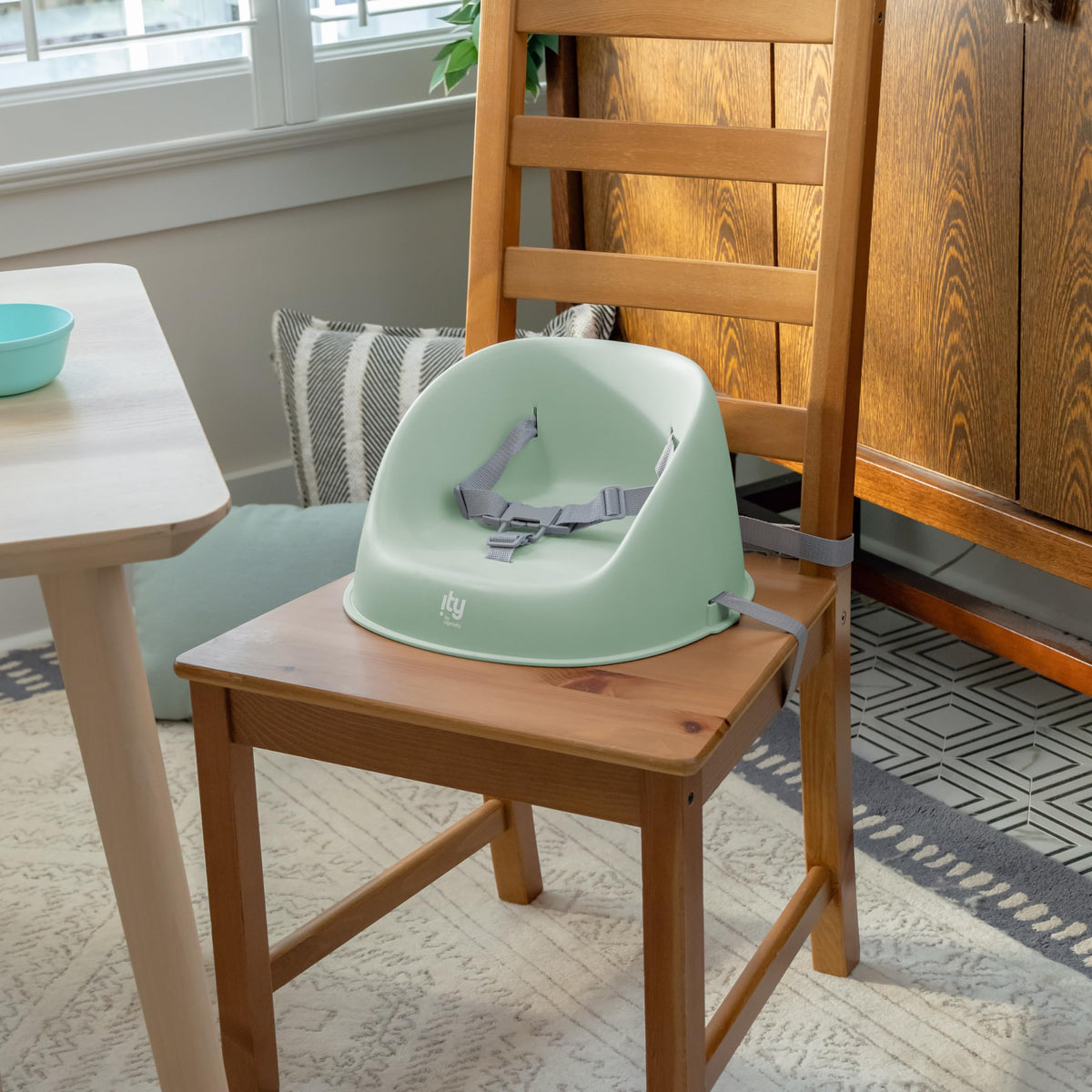 Ingenuity My Spot Easy-Clean Baby Booster Feeding Chair, Green
