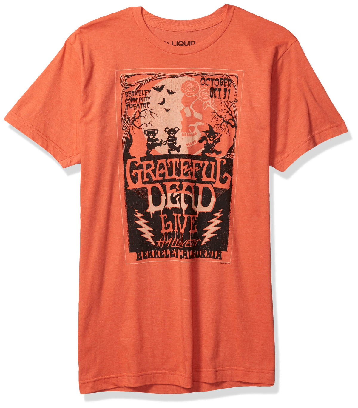 Liquid Blue Unisex Adult Grateful Dead Berkeley Moon Live Halloween Tee T Shirt